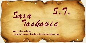 Saša Tošković vizit kartica